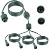 HUAREW Connettore Luci Natale 72in, 2 Pin Splitter Per Luci Natalizie Con interruttore a pedale, 1 a 3 Connettore per Luci di Natale, Connettori Cavo di Prolunga per Stringa Catena Luminosa Interno