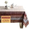 Maison d' Hermine Fair Isle - Tovaglia in 100% cotone, per cucina, cena, tavolo, decorazione per feste, matrimoni, giorno del Ringraziamento, Natale (rettangolare, 160cm x 220cm)