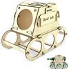 GZXUEHU Portabottiglie in Legno,Portabottiglie a Forma di Carro Armato,Fai da te,Facile da Montare,Idea Regalo per Uomini,Regalo di Compleanno,Festa del Papà