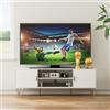 HEYZOEY Armadio per TV, basso, bianco, per TV da 60 pollici, 137 x 38 x 48 cm, con 2 armadi, per soggiorno, bianco