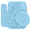 Kids Zone Home Linen Set di 3 tappetini da bagno in tinta unita blu chiaro set tappetini da bagno super morbidi antiscivolo nuovi