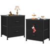 DUMOS Set di 2 comodini in tessuto per cassetti, armadietto sottile, cassettiera, camera da letto, stile industriale, per soggiorno, cameretta dei bambini, corridoio
