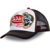 Von Dutch - Berretto con distintivo per uomo e donna, regolabile, trucker con chiusura a scatto, bianco, taglia TU