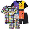 Get Trend Pokemon Pigiama Bambino e Ragazzo, 2 Pacco Pigiami Estivi Bambini Manica Corta, Abbigliamento da Casa Anime, Idee Regalo (11-12 Anni, Multi)