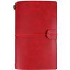 plplaaoo Quaderno vintage in pelle PU,quaderni di viaggio, diario viaggio ricaricabile vintage, blocco note personalizzato A6 classico rilievo per donne uomini ragazze, 8.2 x 5 pollici(rosso)