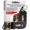 Udivita Portabatterie per Batterie Apparecchi Acustici Tipo 10 13 312 con 6 Alloggi PR41 PR48 PR70 - UdiKey Portachiavi 36x85x16mm - Portatile Viaggi Sport - Apertura Rapida Chiusura Sicura Scocca Antigraffio