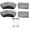TUKEVA 4 PCS Ascelle Crutch Pads Cuscinetto Ascellare per Stampella Imbottiture per maniglie delle stampelle sotto le ascelle sotto le ascelle e copri-impugnatura per anziani e disabili (Grigio)