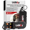 Udivita Portabatterie per Batterie Apparecchi Acustici Tipo 10 13 312 con 6 Alloggi PR41 PR48 PR70 - UdiKey Portachiavi Compatto 36x85x16mm - Apertura Rapida Chiusura Sicura - Portatile Viaggi Lavoro Sport