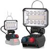 K KERNOWO KERNOWO Lampada a batteria per Makita da 18/21 V, 48 W, senza fili, con 40 perline LED ultra luminose, faretto a LED, portatile, da cantiere con tipo C e ricarica USB (batteria 4 IN)