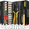DxCRIMP Kit di Pinza Crimpatrice Standard .062″ (3,68 mm) + JST-SYP — Kit di Crimpatura; Alloggiamenti & Contatti 2-12 poli (26-16 AWG/0,14-1,5 mm²) + SYP 2 poli, con Pinza a Cricchetto & Estrattore