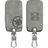 kwmobile Custodia Compatibile con Renault con 4 tasti Smart Key (solo Keyless Go) - Cover Chiavi Auto Protezione Copri Telecomando - Copertina Copri Chiave Bussola vintage