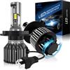 AUXIRACER H4 LED, 30000LM 6500K Bianco Freddo 120W, Lampadine H4 LED 600% Luminosità, Dimensioni Mini 1:1, Plug and Play, 12V Per Fari Auto e Moto, Pacco da 2