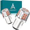 AURORIONCG Lampadine LED P21/5W 12V Rosso 1157 BAY15D Luci di Freni Luci di Stop Luci Posteriori 800LM (Non Canbus)