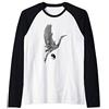Tai Chi ChescaMade Tai Chi Yin Yang schizzo di gru Maglia con Maniche Raglan
