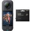 Insta360 X5 Pack FlexiCare -Action Cam Impermeabile 360° in 8K, Superba in Bassa Luce, Selfie Stick Invisibile, Obiettivi Sostituibili, Autonomia 3 ore, Cover Antivento, Stabilizzazione
