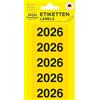 AVERY Zweckform 43 - 226 anni adesivi 2025 (60 x 24 mm, 100 etichette con numero di anni con stampa 2025, ideali per raccoglitori, assolutamente opachi, permanenti adesivi) 20 fogli, giallo