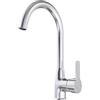 ONDÉE - Miscelatore da Cucina ARIANE - Beccuccio Orientabile - Corpo in Ottone - Controller Ergonomico in Metallo - Cartuccia Ceramica Ø35 mm - Grigio - Design Professionale - Finitura Grigio/Argento