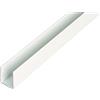 Alberts 498924 - Profilo a U, in plastica, bianco, 1000 x 10 x 10 mm, set da 13 pezzi