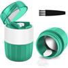 Fefod Taglia Pillole 3 in 1, Frantuma in Acciaio Inox, Trita Porta Pillola Portatile, Trita Pastiglie con Porta Pillole, Facile da Trasportare, Tagliare e Conservare, per Viaggi e Uso Quotidiano