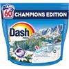 Dash Pods Detersivo In Capsule, 60 Lavaggi, Champions Edition, Cortina, Stella Alpina e Muschio Bianco, Pulito e Freschezza in 1 solo lavaggio