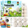 AH AlphaHeim AlphaHeim® - Set di 6 palline XXL per asciugatrice e giacche in piuma, senza sostanze nocive e adatte agli animali. Palline asciugatrice in 100% lana di pecora. Wool Dryer Balls - 1000 volte