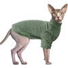 Oslueidy Vestiti per Gatti Sphynx, Maglia a Collo Alto per Gatti Senza peli, Felpa Costume Camicia con maniche Gatti Gattino, Maglione per Sphynx/Cornish Rex/Devon Rex/Peterbald