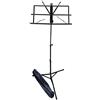 MSA Musikinstrumente Leggio per spartiti musicali supporto + Borsa - Nero - Grande Cuscino - Bar - Altezza regolabile pieghevole di 55 cm - 122 cm
