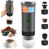 Bostar Macchina da Caffè Portatile, 3 in 1 Macchina da Caffè Espresso Portatile Riscaldamento Rapido Caffettiera per Campeggio Viaggio con Capsule Piccole Grandi Caffè Macinato (Grigio)