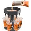 Alihoo 6 dispenser e porta bicchieri da liquore Six Ways, dispenser per bar, dispenser per cocktail, dispenser con slogan, dispenser per vino incluso 6 tappi in silicone (trasparente)