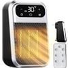 ZUSKYZU Prese termoventilatore con telecomando, mini termoventilatore in ceramica, risparmio energetico, riscaldamento silenzioso da 800 W, con timer da 12 ore, protezione da surriscaldamento per