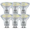 WSMCN GU10 6W Lampadine LED Dimmerabile, Bianco Freddo 5000K può sostituire la lampadina alogena PAR16 da 75W, 700lm, 120° Angolo del Fascio, Illuminazione Lunga durata lampada faretti LED, 6 pezzi