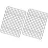 Herogo - Set di 2 mini rack in acciaio inox per cottura al forno, 22 x 16 x 2 cm, in metallo per forno e tostapane, non tossico e antiruggine, adatto per forno e lavastoviglie