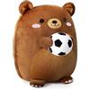 shownicer Orso Peluche Pallone Peluche Cuscino Kawaii 35cm Peluche Morbido da Abbraccio per Tifoso Bambini e Adulti