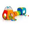 NUBUNI 3 in 1 Pop Up di Tenda e Tunnel da Gioco Bambini Tenda Giocattolo Tunnel Bambino Ball Pool per Bambini e Bambine incl. Borsa per Il Trasporto