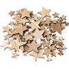 DAHI 600pz Stelline di Legno Piccole per Decorazioni, Stelle Legno Fai da Te 1-3 cm, Mini Decorazione Natalizia, Coriandoli in legno, per Natale, Matrimoni, Compleanni, Decorazioni da Tavolo