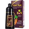 Wootapson Black Hair Shampoo Per Capelli Neri,Shampoo Istantaneo Per Capelli Neri, Colorante Naturale Per 3 In 1,Per Uomo Donna-dark brown-500ML