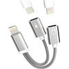 HOYULLI Adattatore Doppio Lightning Jack Per Apple Per iPad Air Per IPhone XR 14 13 Pro Max Cavo AUX Cuffie Accessori Caricatore Audio Headphone SDoppiatore Ricarica Cuffia Autoradio Adapter Cavetto ip-2L