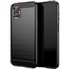 WJXEXRS Cover per Samsung Galaxy XCover 7 Pro, Custodia Spazzolata e Fibra di Carbonio Morbido Silicone TPU Slim Fit Case, Antiurto, Antigraffio, Antiscivolo, custodia Protezione Grado Militare -Nero
