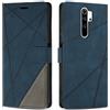SONWO Cover per Redmi Note 8 PRO, Flip Caso in PU Pelle Case Cover Custodia con Slot per Schede e Supporto Stand per Redmi Note 8 PRO, Blu