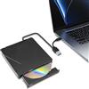 Wowfast Lettore CD DVD esterno USB 3.0 & Type-C Lettore CD DVD +/-RW portatile Masterizzatore Ottico CD ROM/DVD Lettore esterno per PC portatile, desktop, MacBook, Windows 7/8/10/11/XP, Linux/Mac