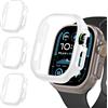 iVoler 3 Pezzi Cover Rigida PC per Apple Watch Ultra 3/2 / Apple Watch Ultra 49mm (Senza Pellicola Protettiva), Ultra Sottile Custodia Antiurto e Anti-Graffio Bumper Case, Bianco