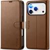 TUCCH Custodia per iPhone 17 Pro 6,3-pollici 5G 2025 Portafoglio [RFID Blocking] | Cover Pelle Sintetica TPU Antiurto, Funzione Supporto Slot Schede Protezione Integrale Chiusura Magnetica, Marrone