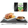 Nutrichef Piastra Elettrica per Tortillas, Buffet, Ristorante, Festa, Cena, Casa e Cucina, Vetro Nero, Scalda Cibo Elettrico Portatile, 42 x 28 cm