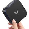 NiPoGi Pinova P1 Mini PC ΑΜD 4300U(Max 3.7GHz, 4C/4T, Migliore di 3500U/N150/N97),16GB DDR4 1TB SSD Mini Desktop Computer, Triplo Display DP 1.4+HDMI 2.0+USB 3.2 Type-C 4K@60Hz/WiFi 5/BT4.2