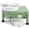 Huanyu 30cm tornio per Ceramica con Sistema a Pipistrello 350W tornio Elettrico per Adulti e Principianti tornio Professionale per ceramisti con Kit di Strumenti per Ceramica (Verde)