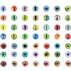 PATIKIL 6mm Occhi di Drago, 100 PCS Occhi Rotondi in Vetro per Animali all'Uncinetto per La Creazione di Bambole in Argilla Artigianato DIY Accessori per La Creazione Gioielli Colori Misti