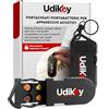 Udivita Portabatterie per Batterie Apparecchi Acustici Tipo 10 13 312 con 6 Alloggi PR41 PR48 PR70 - UdiKey Apertura Rapida Chiusura Sicura Scocca Antigraffio - Portatile Viaggi Sport - Portachiavi 36x85x16mm
