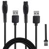 wilcractk Set di 2 cavi di ricarica USB da 5 V, compatibile con Philips One Blade 360, QP2734, QP2724, QP1924, MG7930, QP6652, X3001, BG5021, QP2834 e caricabatterie per rasoio