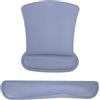 MOSISO Poggiapolsi Supporto per Mouse Tampone&Tastiera Set,Ergonomico Mousepad Antiscivolo Base Casa/Ufficio Pain Sollievo&Facile Typing Cuscino con Neoprene Tissue&Alzato Memoria Foam,Grigio Lavanda