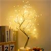 AGOTD Luci a LED per albero, 108 LED, albero luminoso, luce bianca calda, rami regolabili, albero a LED, funzionamento USB/a batteria, albero decorativo, illuminazione per interni